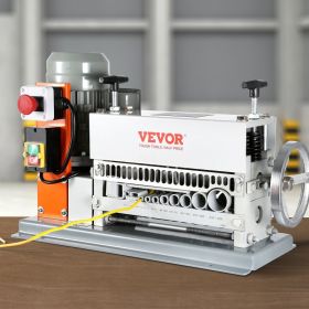 Automatic Wire Stripping Machine, 0.06''-1.42'' Electric Motorized Cable Stripper, 370 W, 88 Ft/min Wire Peeler With An Extra Manual Crank, 11 Ch (Option: Blue)