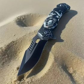 Portable Folding Knife For Camping, Hunting, Fishing, Hiking. With Broken Glass Function, Pocket Clip. A Gift For My Father. (Option: Style3)